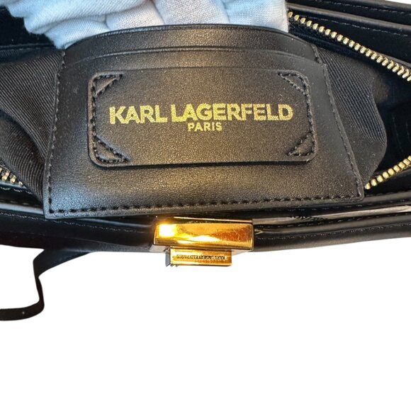KARL LAGERFELD PARIS Ivette Leather Shoulder Bag - Picture 6 of 10